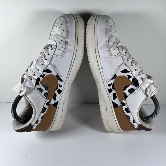 Nike Air Force 1 Low Custom Cow Print Lace Up Shoes Sneakers Women's 8.5 - Picture 5 of 9